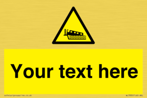 Custom warning grounding narrow boat on lock cill